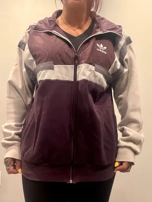 Adidas Women's Large Purple Zip Up Hoodie Sweatshirt thumbnail 1