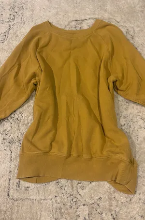 Aerie yellow oversized sweatshirt thumbnail 1