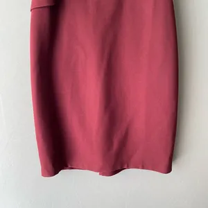 ASTR The Label Ruffle Spaghetti Strap Cocktail Mini Dress M‎ Burgundy thumbnail 3