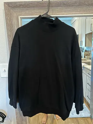 Turtle neck long sleeve sweatshirt Black Size M thumbnail 1