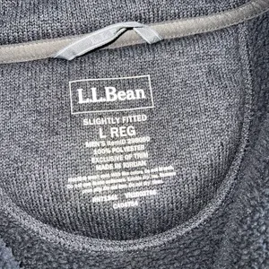 LL Bean Gray Mockneck Sweatshirt Size Large thumbnail 4