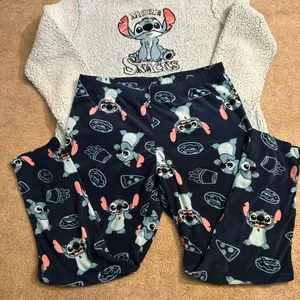 Disney Blue and Gray Stitch Pajama Set size medium thumbnail 1