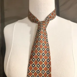 Geoffrey Beene Tie Geometric Multicolor Silk Necktie Classic USA Made Office thumbnail 1
