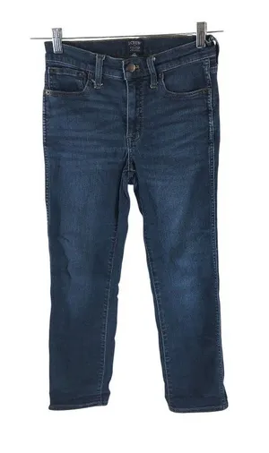 J.Crew High-Rise Vintage Straight Jeans Womens 26 Dark Wash Denim 25" Inseam thumbnail 1