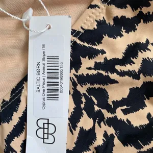 Baltic Born Cyprus One Piece‎ Swimsuit Animal Stripe Tan Black Cutout S0437B M thumbnail 8