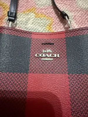 NWT Coach Mini Town Bucket Bag Black/1941 Red Buffalo Plaid Crossbody thumbnail 3