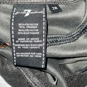 7 For All Mankind Metallic Coated High Rise Skinny Jean 28 Goth Punk Rocker Rave thumbnail 12