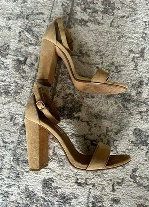 Carrson Suede Nude Heels thumbnail 2
