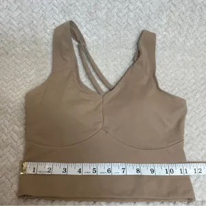 Balance Athletica Define Tan Longline Strappy Sports Bra size small‎ thumbnail 7