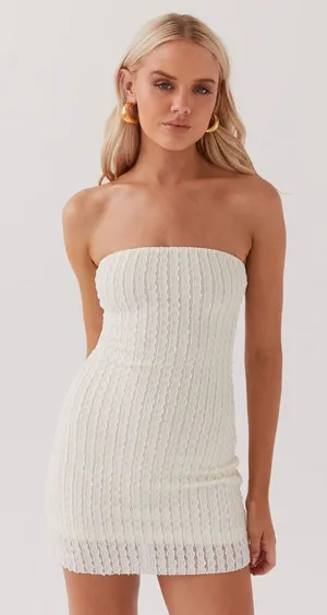 NWT Peppermayo | Calm Waters Knit Mini Dress - Cream, M/L thumbnail 1