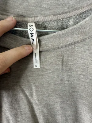 Soma Beige Crewneck Lightweight Long-Sleeve pajama set size medium thumbnail 4