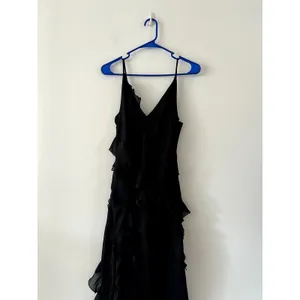 Abercrombie & Fitch Black Ruffle Maxi Dress Size S thumbnail 2