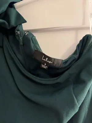 Green one shoulder dress  thumbnail 5