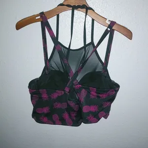 Torrid 2X Super Sexy Mesh Straps Black Red Pineapples Bra thumbnail 3