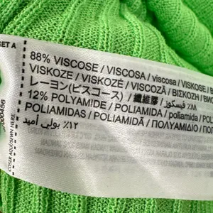 Mango MNG Lime Green Ribbed Knit Ruffle Hem Crop Tank Top Scoop‎ Neck Large thumbnail 5