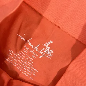 FREE PEOPLE‎ SPANDEX Peach Coral BIKER SHORTS thumbnail 5