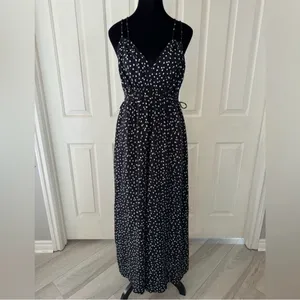 Anthropologie Maeve Finley Polka Dot Wide Leg Jumpsuit | Size 14 thumbnail 14