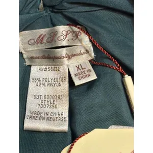 M.S.S.P. Max Studio Speciality Products XL Emerald Green Ruched Draped Dress NWT thumbnail 2