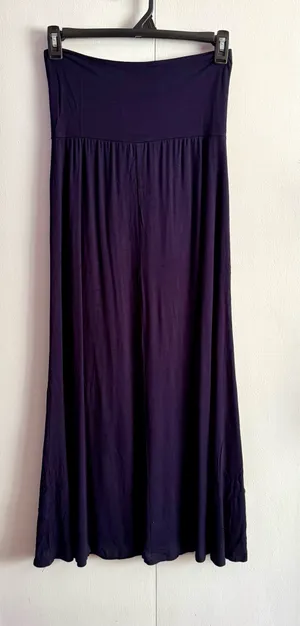 Navy Blue Maxi Skirt, Medium Purple thumbnail 2