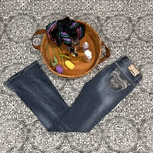 GRACE IN LA Embellished Boot Cut Jeans Size 16 thumbnail 2