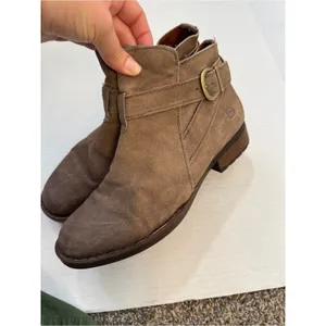 Born Brown Leather Distressed Ankle Boots Womens 8 Boho Fall Chunky Lug Casual thumbnail 9