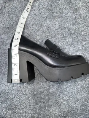 jf j.ferrar Women’s Black Leather Penny Loafers thumbnail 8