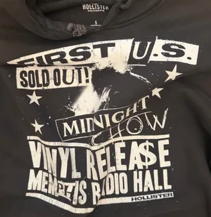 Hollister black oversized graphic hoodie thumbnail 2