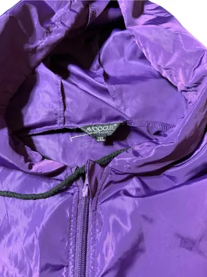 Avoogue Purple Rain Jacket 2XL Womens Packable Waterproof Hooded Windbreaker thumbnail 2