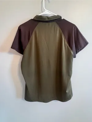 Fairway & Greene Women's XL Olive Colorblock‎ Golf Polo Performance shirt thumbnail 4