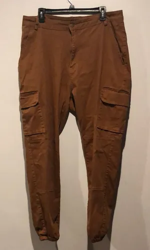 American Bazi Los Angeles Bronze Utility Cuffed Cargo Pants thumbnail 1
