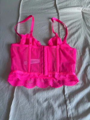 Hot Pink Auden Lace Corset thumbnail 2