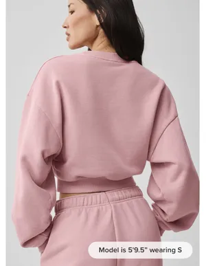 Alo Cropped Accolade Crewneck thumbnail 4
