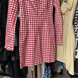 Le Club Social Wear Red Gingham Square Neck Mini Dress Womens XS New NWT thumbnail 10