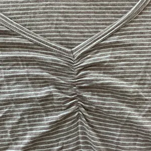 American Eagle Soft & Sexy Striped Mauve Tee thumbnail 3