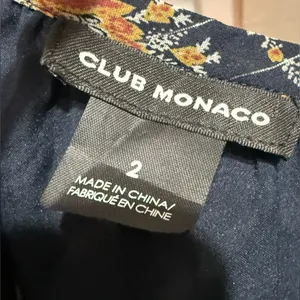 Club Monaco Tansa Dress in Deep Sapphire Blue Floral Metallic‎ Pattern Sz 2 thumbnail 5