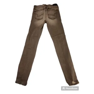 American Eagle Jeggings‎ Gray Wash Distressed Denim Jeans Size 6 thumbnail 3