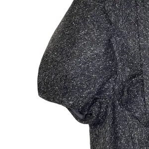 Trina‎ Turk Inner Button SS Jacket Size 2 Gray With White Fleck Womens Wool Silk thumbnail 3