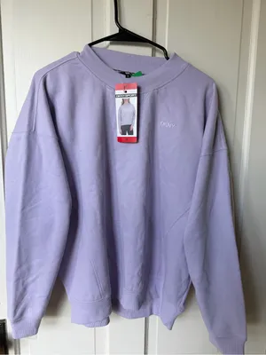 DKNY Women's Lavender Crewneck Sweatshirt thumbnail 1