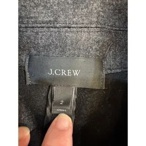 J Crew Jacket‎ Wool Blend Full Zip Career Work Office Women Sz 2 Gray thumbnail 4
