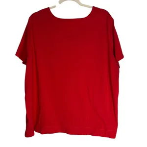 LRL Ralph Lauren‎ Jeans Co Red V Neck Short Sleeve T Shirt Top Plus Size 3X thumbnail 8
