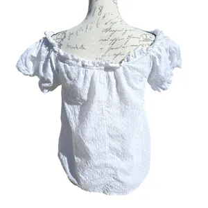 Anthropologie -1679 Maeve Sojourner Off-The-Shoulder Top‎ White Women's size 4 thumbnail 5
