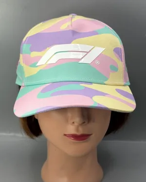 Formula 1 Miami Hat Womens OS Pink Purple Racing Hat Performance Strapback thumbnail 1