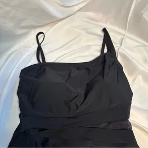 BLEU ride Beatty black modern swimsuit, one piece built-in cups NWOT thumbnail 2