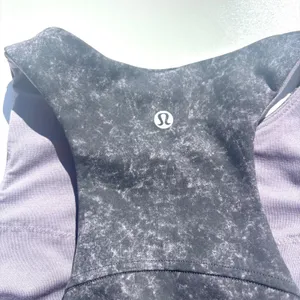 Lululemon Invigorate Training Crop Tank Top in dark denim wash print 6 thumbnail 4