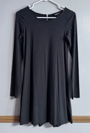 Express Gray Long Sleeve Dress Size Small‎ thumbnail 1