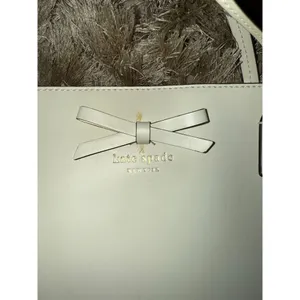 Kate Spade Cream White Bow Zipper Tote Bag thumbnail 4