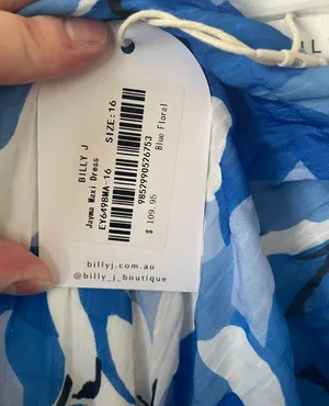 Billy J Blue Floral Dress thumbnail 4