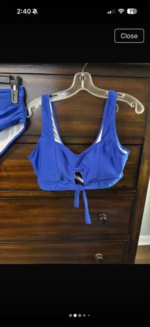 SHEIN 1xl swimsuit two piece Blue Size XL thumbnail 2