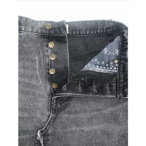 Free People We The Free Size 26 Short Denim Skirt Black‎ Distressed Boho thumbnail 6
