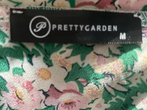 PrettyGarden One-Shoulder Green Floral Maxi Dress Size Medium‎ thumbnail 5